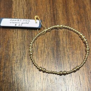 Gold filled Classic mixed 4mm & 2.5 Bracelet 7” tarnish proof